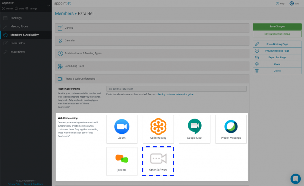Connecting Lessonspace to your Appointlet member profile