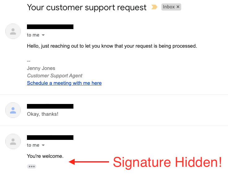 Example of hidden gmail signature